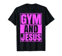 Gimnasio y Jesús Entrenador Cristiano Grace God Atleta Levantamiento Camiseta