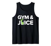 Gimnasio y Jugo Entrenamiento Divertido Jugo Saludable Fitness Dieta Camiseta sin Mangas