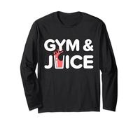 Gimnasio y Jugo Entrenamiento Divertido Jugo Saludable Fitness Dieta Manga Larga