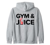 Gimnasio y Jugo Entrenamiento Divertido Jugo Saludable Fitness Dieta Sudadera con Capucha
