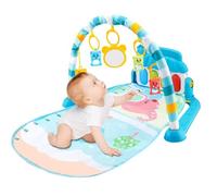 Gimnasios y Alfombrillas para Bebés - Gimnasio de Actividades 5 en 1 con Música y Colores | Alfombrilla Antideslizante para Recién Nacidos 3-6-12 Meses, Juego Sensorial Temprano