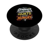 Gimnasta Todo Duele Y Tengo Hambre Gimnasia Divertida PopSockets PopGrip Adhesivo