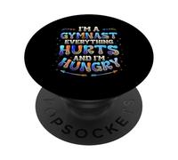 Gimnasta Todo Duele Y Tengo Hambre Gimnasia Divertida PopSockets PopGrip Adhesivo