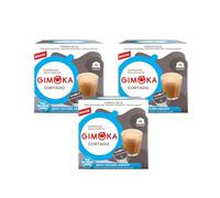 Gimoka, Bebida Soluble de CORTADO AMARGO - 48 Cápsulas - Compatibles con Máquinas de Café Nescafè Dolce Gusto - Producido en Italia - 3 Paquetes de 16