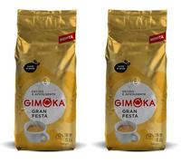 Gimoka - Cafè En Grano - 1 Kg - Mezcla GRAN FESTA - Intensidad 11 - Made In Italy (Paquete de 2)