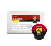 Gimoka Café Intenso 100 Cápsulas compatible con Lavazza Blue e In Black | 1 paquete de 100 cápsulas de 9g. Mezcla 70% Robusta y 30% Arábica para un espresso rico y notas de chocolate negro.