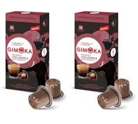 Gimoka Mezcla de Café Espresso Colombia 100% Arabica, intensidad 7/13-100 Cápsulas de Aluminio Compatibles con Máquinas de Café Nespresso* para uso doméstico, Producido en Italia, 10 paquetes de 10