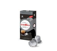 Gimoka Mezcla de Café Espresso Ristretto, intensidad 11/13-100 Cápsulas de Aluminio - Compatibles con Máquinas de Café Nespresso* para uso doméstico - Producido en Italia - 10 paquetes de 10