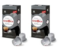 Gimoka Mezcla de Café Espresso Ristretto, intensidad 11/13-100 Cápsulas de Aluminio - Compatibles con Máquinas de Café Nespresso* para uso doméstico - Producido en Italia - 10 paquetes de 10