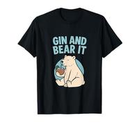Gin and Bear It Polar Bear Bar Humor Novedad Camiseta