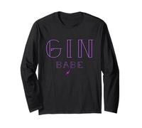 Gin Babe - Camiseta tipográfica con Letras para el bebé con Clase Manga Larga