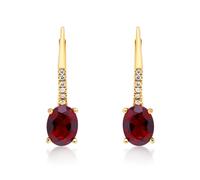Gin & Grace LJ20781E-GA - Pendientes de oro amarillo de 14 quilates con diamantes naturales (I1, I2)