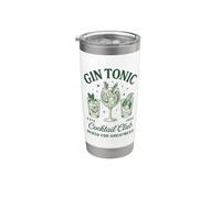 Gin Lovers Vintage Social Club Cóctel Gin Tonic Vaso térmico de acero inoxidable de doble pared