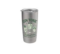 Gin Lovers Vintage Social Club Cóctel Gin Tonic Vaso térmico de acero inoxidable de doble pared