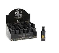 Gin Puerto de Indias - Pack 24 Mini Botellas Ginebra Pure Black Edition - Ginebra Premium de sabor intenso - 5cl - 37.5%