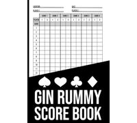 Gin Rummy Score Book - 2 Player Game Log (Hardcover): Track over 600 Gin Rummy games with this compact score pad for two players - clean layout, 100+ pages, ideal for game nights at home or on the go.