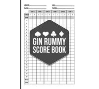 Gin Rummy Score Book - 2 Player Game Log (Hardcover): Track over 600 Gin Rummy games with this compact score pad for two players - clean layout, 100+ pages, ideal for game nights at home or on the go.