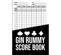 Gin Rummy Score Book - 2 Player Game Log: Track over 600 Gin Rummy games with this compact score pad for two players - clean layout, 100+ pages, ideal for game nights at home or on the go.