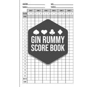Gin Rummy Score Book - 2 Player Game Log: Track over 600 Gin Rummy games with this compact score pad for two players - clean layout, 100+ pages, ideal for game nights at home or on the go.