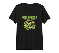 Gin Tonics Better Than Pot of Gold Día de San Patricio Camiseta Premium