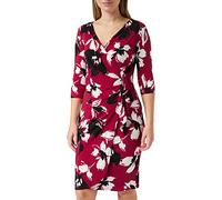 Gina Bacconi Vestido Cruzado Floral para Mujer cóctel, Burdeos, 40