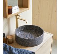 Gina - Lavabo redondo de terrazo confeti H 12 x B 39 x T 39 cm