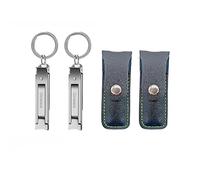 Ginalaia Cortador de uñas portátil de acero inoxidable, llavero alemán con lima para hombre y mujer, cortaúñas plano ultrafino, uso perfecto para viajes, hogar, oficina (pequeño, 2)