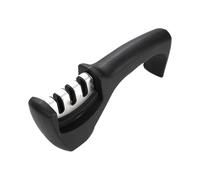 Ginddy Afilador de cuchillos manual, amoladora profesional con 3 niveles, piedra cerámica, discos de carburo de tungsteno, piedras de afilar de diamante, ergonómicas