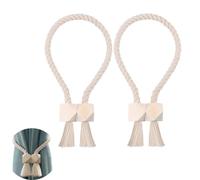 Ginddy Magnético Cortina,2 Pcs Cordón Magnético para Cortinas Alzapaños de Cortina de Estilo Bohemio Alzapaños de Cortina Bohemios Decorativos para el Hogar, Oficina, Cortinas de Ventana de Hotel