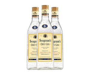 Ginebra Seagram's Dry Gin 70 aja de 3 Botellas de 70 cl)