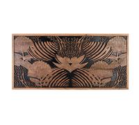 GINER Y COLOMER Cabecero de Madera de Acacia Natural y Negro 166 cm No Requiere Montaje