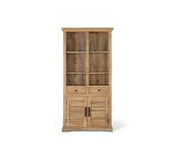 GINER Y COLOMER Librería de Madera de Mango Natural Tallada a Mano, 80x37x14 cm