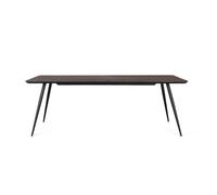 GINER Y COLOMER Mesa de Comedor R-220 cm Rectangular de Madera de Teca Reciclada con Tapa de 3 cm y Patas de Hierro Negro, 220x95x74 cm