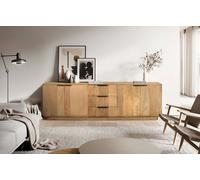 Giner y Colomer Mueble TV Madera de Mango Natural con 4 Puertas y 3 Cajones