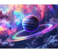 Ginfonr 5D Diamond Art Painting Diamante Pintura Planeta Kits, Punto De Cruz Diamante Pintura Espacio De Taladro Completo Con Decoración De Pared De Diamantes Art 30 * 40 cm