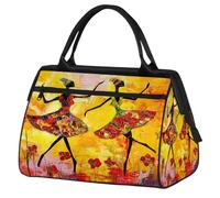 Ginfult Art African Ballet Dancer Sport - Bolsa de lona impermeable para viajes, gimnasio, fin de semana, para mujeres y hombres