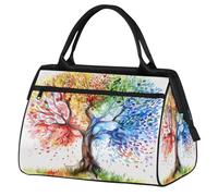 Ginfult Bolsa de lona impermeable para primavera, verano, otoño e invierno, ideal para viajes, gimnasio, fin de semana, para mujeres y hombres