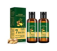 Ginger Anti Hair Loss 7 Days Oil, 2pcs Ginger Hair Growth Oil, Natural Ginger Essential Oil for Hair Growth, Nourishes Hair Roots