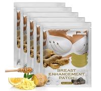 Ginger Breast Enhancement Patch,Collagen Breast Augmentation Firming Pad,Lifting Firming Ginger Extracts,Improves Sagging Breasts & Enhances Elasticity (50Pcs(5Box), Same size)