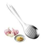 Ginger Garlic Mashing Spoon - Stainless Steel 8.8 Inch, Multifunctional Garlic Crusher Spatula, Ergonomic Masher Tool | Kitchen Utensil, Food Prep Tool, Camping Cooking Use