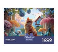 Ginger Kitten 1000 Piezas Papel Ecológico Rompecabezas Playful Kitten Imágenes Vibrantes Juego Familiar Puzzle Juego De Desafío Difícil 70x50cm/1000pcs
