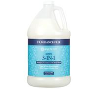 Ginger Lily Farms Botanicals - Champú, acondicionador y gel de baño 3 en 1 para niños, fórmula sin desgarros, 100% vegano y libre de crueldad, sin fragancia, recambio de 1 galón