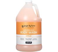 Ginger Lily Farms Club & Fitness - Gel de ducha de lactancia, 100% vegano y no probado en animales, gel de baño y ducha para hombres y mujeres, fragancia cítrica, 1 galón (3.785 ml)