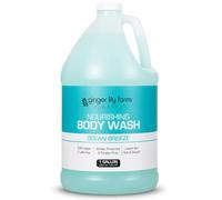 Ginger Lily Farms Club & Fitness - Gel de ducha nutritivo, 100% vegano y libre de crueldad, gel de baño y ducha, fragancia Ocean Breeze, recambio de 1 galón (1.2 L)