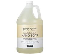 Ginger Lily Farms Club & Fitness - Jabón de manos líquido acondicionador, 100% vegano y libre de crueldad, sin fragancia, 1 galón