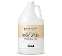 Ginger Lily Farms Club & Fitness Nourishing Body Wash, 100% vegano y sin crueldad, gel de baño y ducha para hombres y mujeres, sin fragancia, relleno de 1 galón