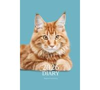 Ginger Maine Coon Cat diary and journal, 52 week-per-view