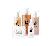 Ginger Milk Rutina Capilar para Rizos Be Yourself, Kit Curly con Shampoo, Mascarilla, Leave-In, Gel Definidor y Aceite para Pelo Rizado y Ondulado