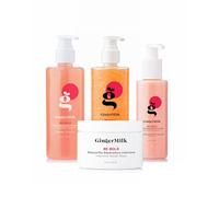 Ginger Milk Rutina Capilar Reparadora del Cabello Dañado, Teñido o Maltratado por Calor o químicos, con Shampoo, Mascarilla reparadora, Leave-In y Proteína en Gel Fortificante | Kit Be Bold
