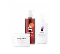 Ginger Milk Rutina de Nutrición Capilar, Kit Hidratante con Jengibre para Cabello Seco, Apagado o con Frizz. Shampoo control grasa 250ml, Mascarilla hidratante 240gr y Protector Térmico y solar 180ml